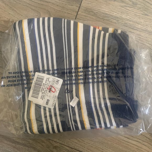 NWT LANDS' END FINE GAUGE OTTMAN STRIPED SKIRT SEEP SEA PXXS - Picture 9 of 13